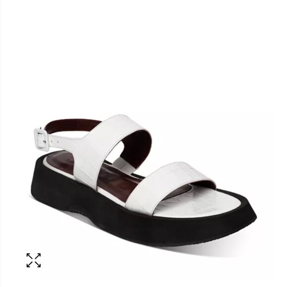 STAUD Nicky White leather sandals US 7 - Picture 9 of 11